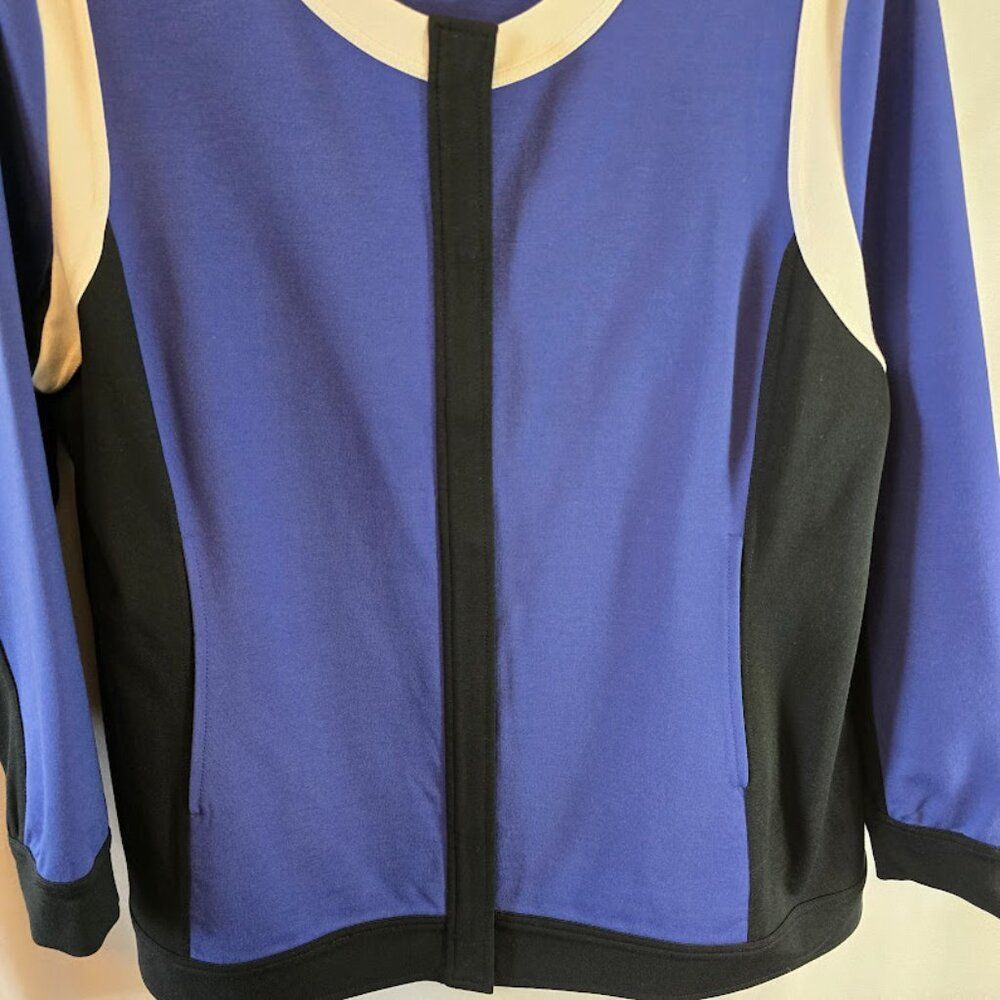 Soft Surroundings Colorblock Snap Button Front Ja… - image 3